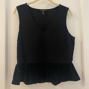 J Crew peplum black top